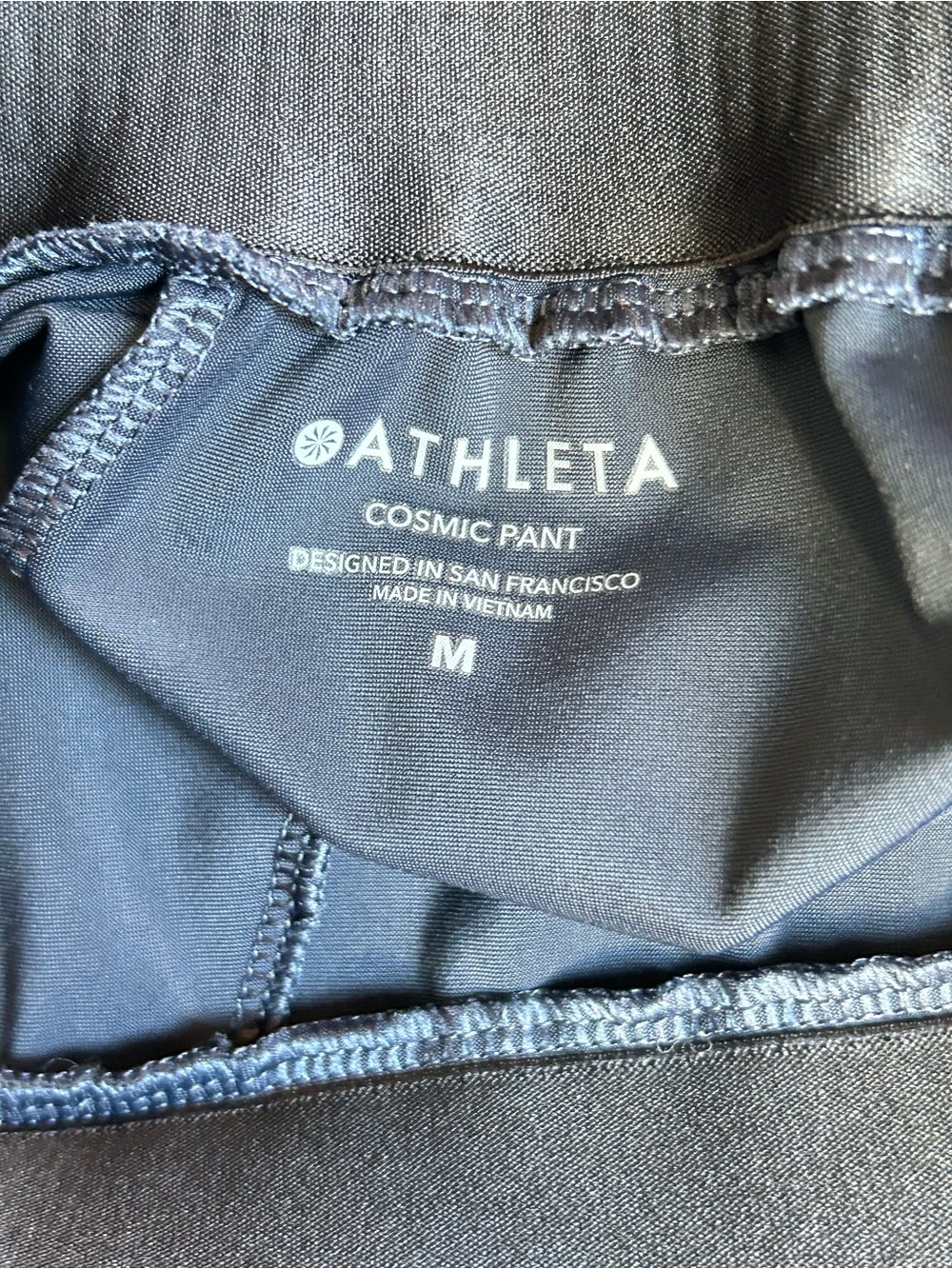 NWOT Athleta Navy Blue Wide Leg Size Medium Cosmic Pants - Picture 11 of 15